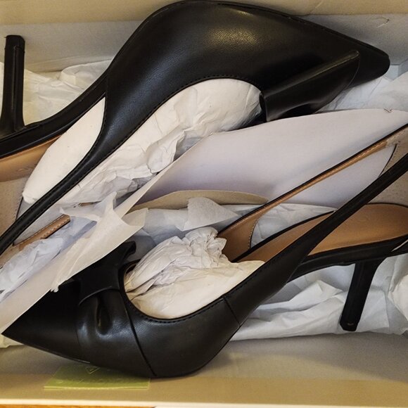 On 34th Womens Elayne Cutout Pumps Black Smooth 6.5M - A010 - Picture 10 of 11